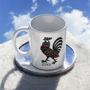 Mug DeColores Cursillo Rooster Noir Silhouette