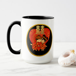 Mug Décor cadeau Mariage chinois - Cute COUPLE