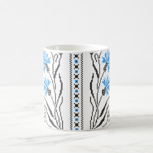 Mug Décor croix de Cornflower bleu