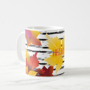 Mug Décor de brosse de feuille d'érable d'automne de