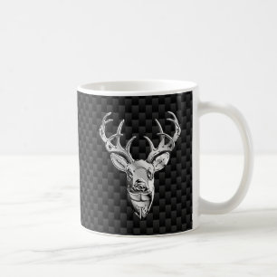 Mug Décor de cerf d'argent sur l'impression en fibre d