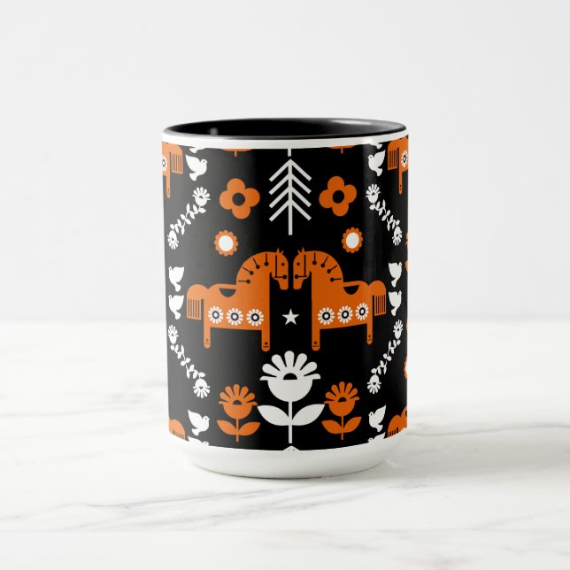 Mug Décor de la maison du Cheval de Données Nordique (Centre)