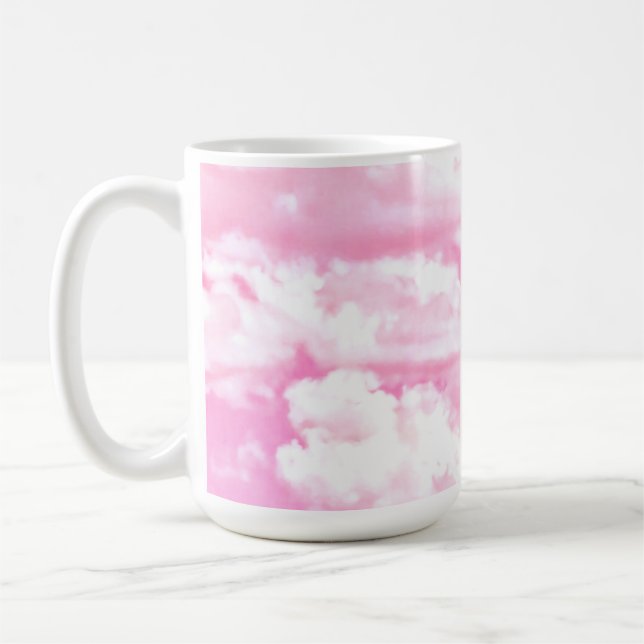 Mug Décor Fuchsia Rose Joyeux Nuages (Gauche)