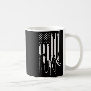 Mug Décor Thématique Drapeau Américain Chasse Pêche