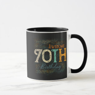 Mug décoratif vintage fantastique 70e anniversaire
