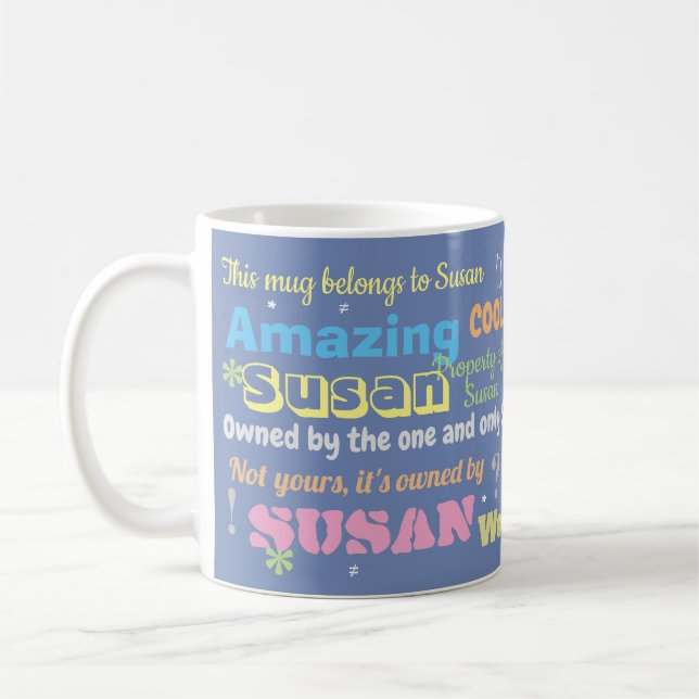 Mug Décoration du nom du propriétaire (Gauche)