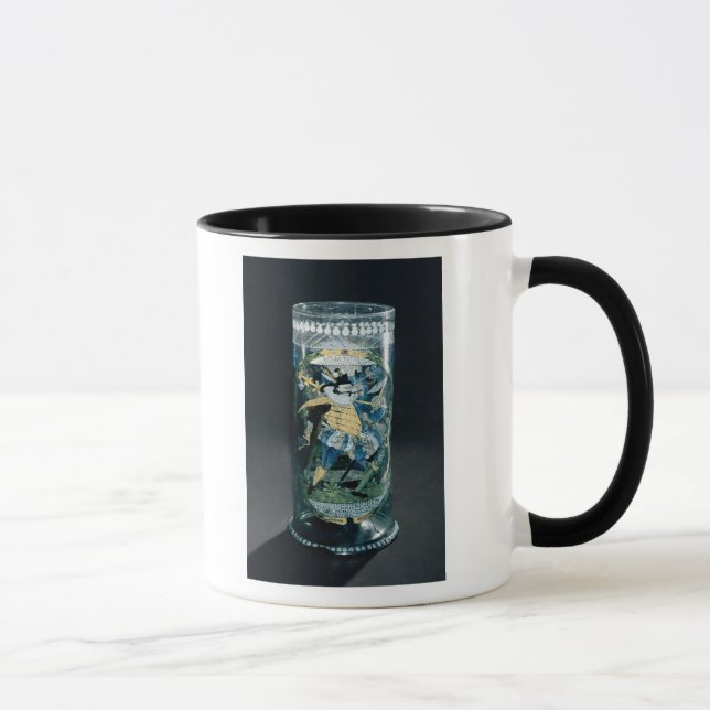 Mug Décoration émaux d'un chasseur et d'une femme (Droite)