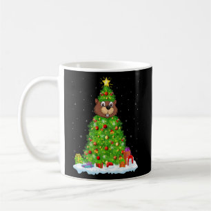 Mug Décorations de Noël illuminent Père Noël Beaver No