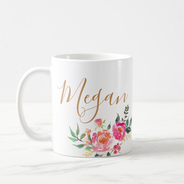 Mug décoré d'un monogramme nommé personnalisé aussi (Gauche)
