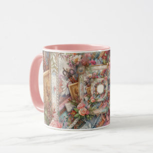 Mug Découpage Vintage maximaliste