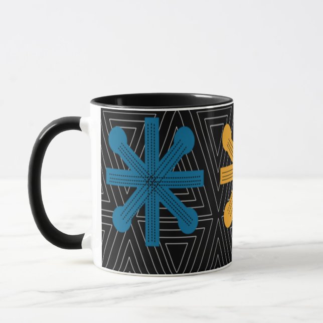 Mug Découpe moderne de Starburst au milieu du siècle (Gauche)