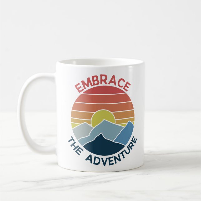 Mug Découvrez l'aventure en montagne (Gauche)