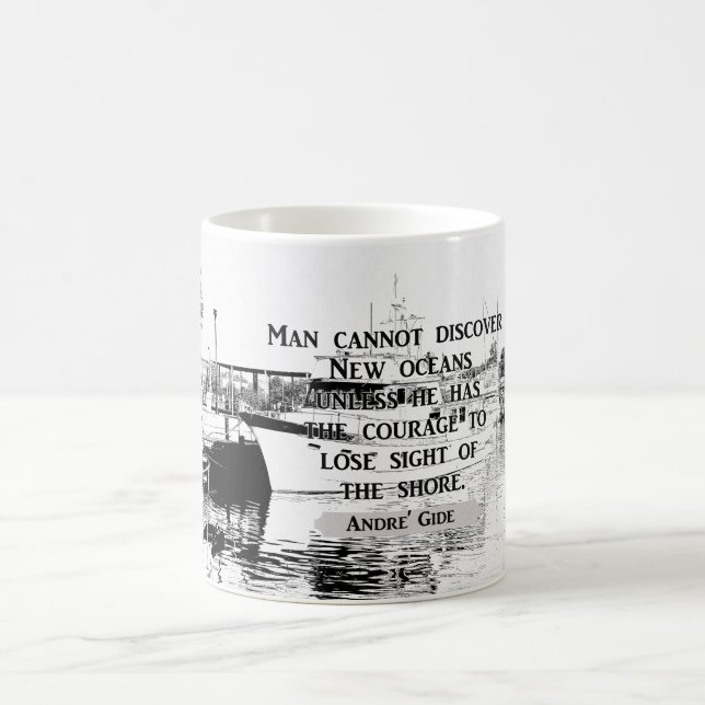 Mug Découvrez les nouveaux océans — Citation d'André G (Centre)