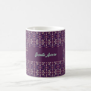 Mug Deep Purple et Terres Muettes Géométrique Abstrait
