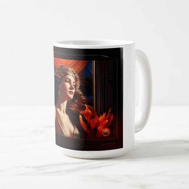 Mug Déesse Du Soleil Art Déco Romantique Glamour (Devant droit)