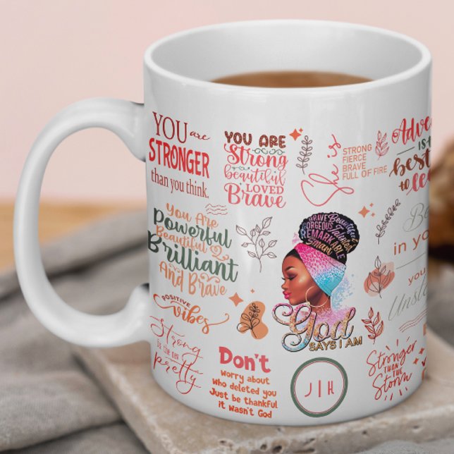Mug Déesse | Femme afro-américaine motivante (Créateur téléchargé)