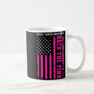 Mug Défendre le drapeau américain rose contre le cance