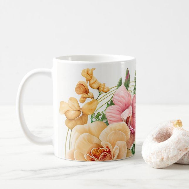 Mug Déferlante d'orchidées (Avec donut)