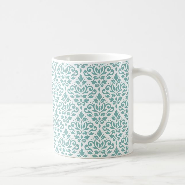 Mug Défiler Damask Motif Turquoise (Droite)