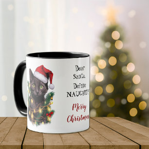 Mug Définir la chatte coquine blottie dans les lumière