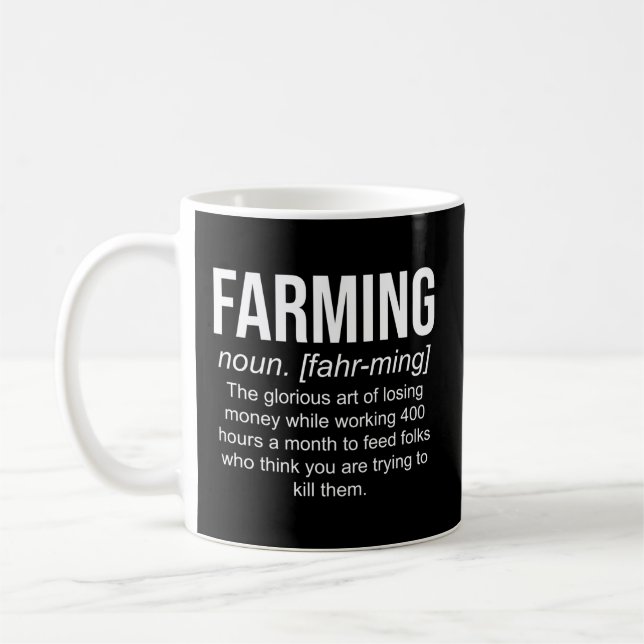Mug Définition Agriculture Fun Farmer (Gauche)