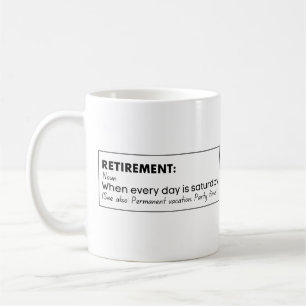 Mug Définition amusante de la retraite