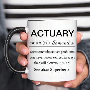 Mug Définition d'actuaire personnalisée drôle