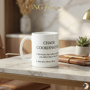 Mug Définition de Coordinateur de Chaos Drôle pour Mam