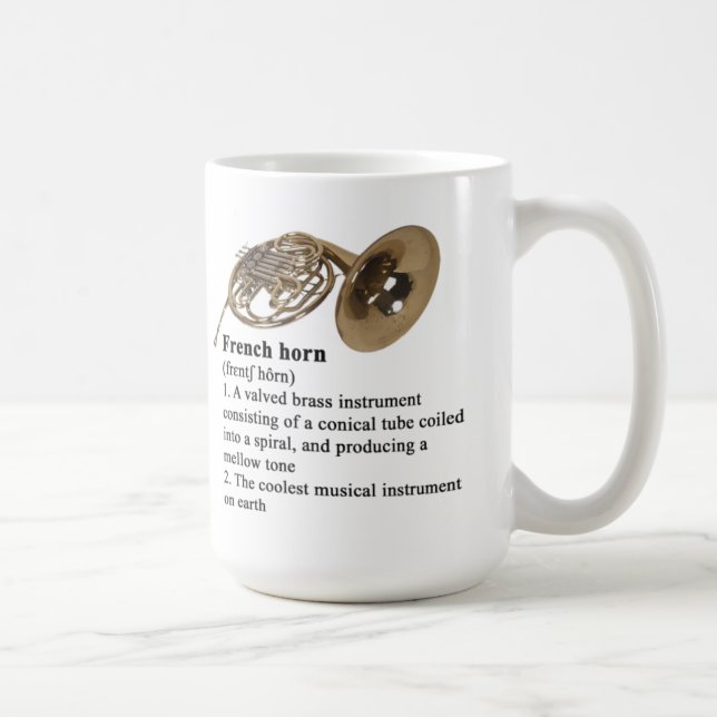 Mug Définition de dictionnaire de cor de harmonie (Droite)