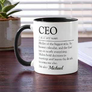 Mug Définition de dictionnaire drôle de PDG