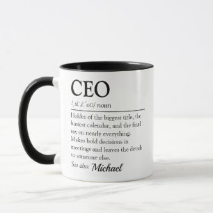 Mug Définition de dictionnaire drôle de PDG