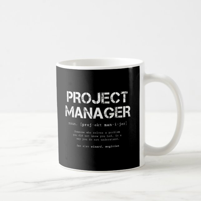 Mug Définition de dictionnaire Funny Project Manager (Droite)