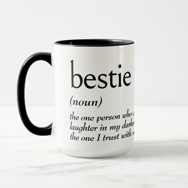 Mug Définition De Dictionnaire Pour BESTIE (Gauche)