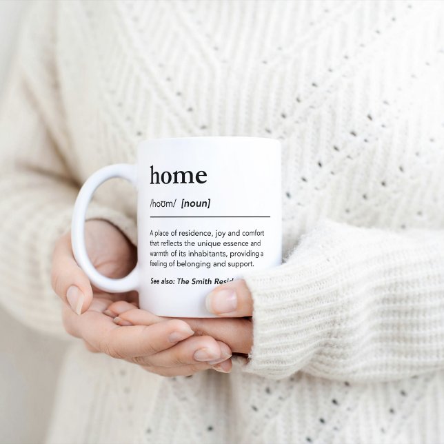Mug Définition de domicile avec dictionnaire texte per (Créateur téléchargé)