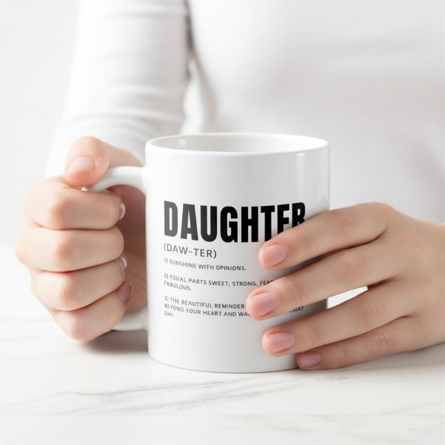 Mug Définition de fille drôle et sincère (Créateur téléchargé)