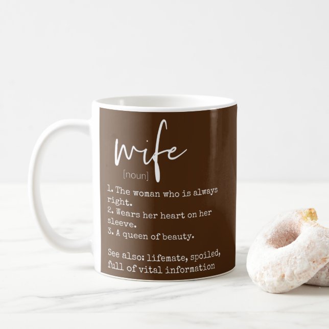 Mug Définition de la femme Amusante meilleure femme ja (Avec donut)