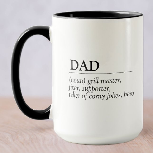 Mug Définition de la Fête des pères papa (Definition of a dad coffee mug)