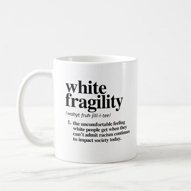 Mug Définition de la fragilité blanche (Gauche)