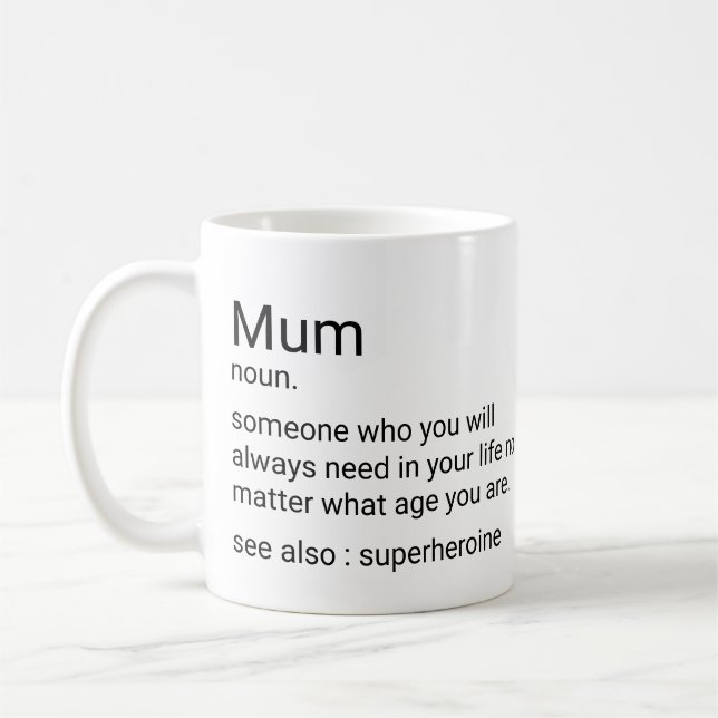 Mug Définition de la maman personnalisée (Gauche)