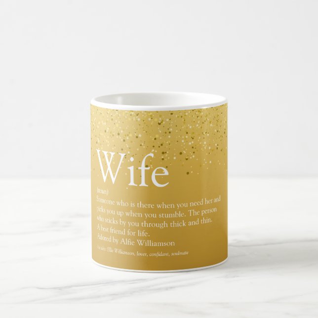 Mug Définition de la meilleure femme du monde en paill (Centre)
