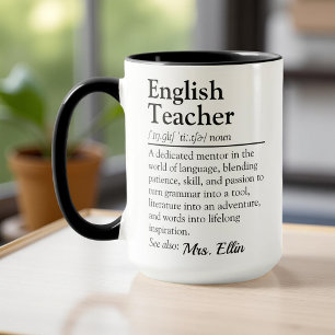 Mug Définition de l'enseignant anglais - Appréciation 