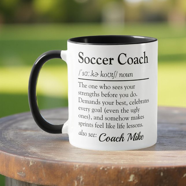Mug Définition de l'entraîneur de football Appréciatio (Créateur téléchargé)