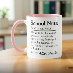 Mug Définition de l'infirmière scolaire Appréciation p