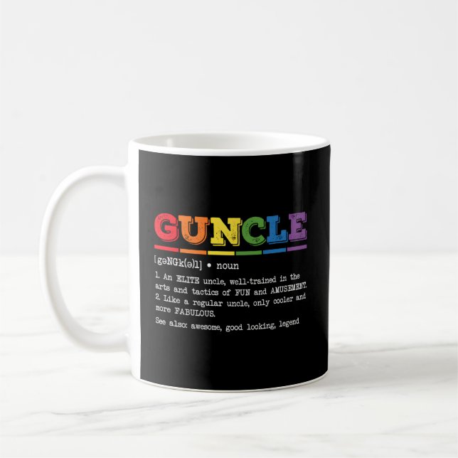 Mug Définition de l'oncle Fière Gay Oncle Lgbtq Pride  (Gauche)
