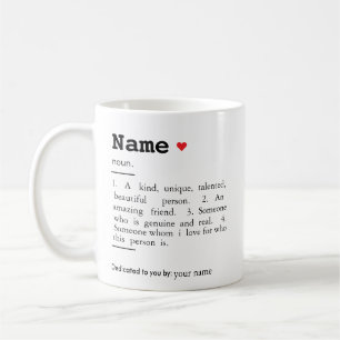 Mug Définition de meilleur ami, nom d'ami personnalisé