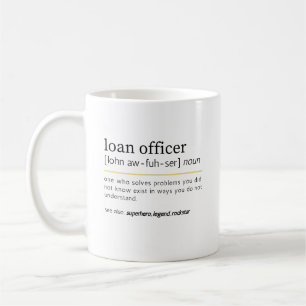 Mug Définition de nom d'agent de crédit Humour de bure