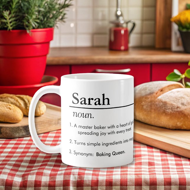 Mug définition de nom personnalisé du boulanger (Créateur téléchargé)