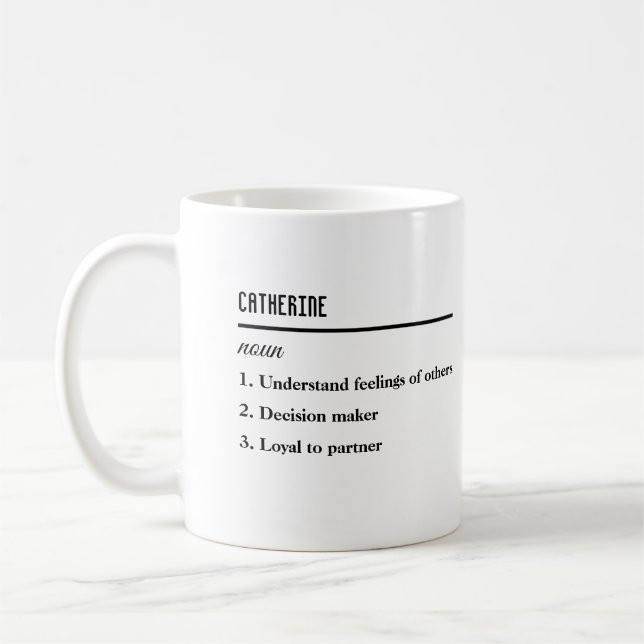 Mug Définition de nom personnalisée (Gauche)