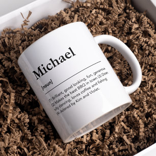 Mug Définition de nom personnalisée pour lui
