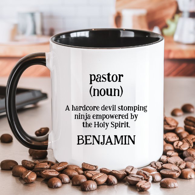 Mug Définition de Pasteur Nom de Coutume Religieuse Dr (Créateur téléchargé)